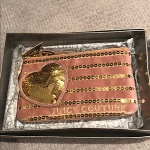 Juicy Couture heart wristlet